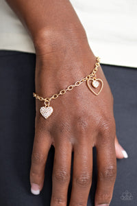 Paparazzi "Hearts and Harps" Gold Bracelet Paparazzi Jewelry