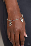 Paparazzi "Hearts and Harps" White Bracelet Paparazzi Jewelry