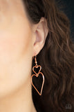 Paparazzi "Heartbeat Harmony" Copper Earrings Paparazzi Jewelry