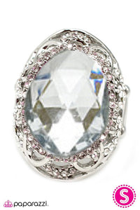 Paparazzi "Queen For A Day" White Gem Rhinestone Silver Ring Paparazzi Jewelry