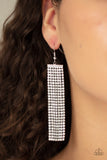 Paparazzi VINTAGE VAULT "Top-Down Shimmer" White Earrings Paparazzi Jewelry