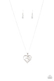 Paparazzi "Cupid Charm" White Necklace & Earring Set Paparazzi Jewelry