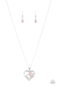 Paparazzi "Cupid Charm" Pink Necklace & Earring Set Paparazzi Jewelry