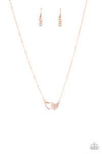 Paparazzi "Charming Couple" Copper Necklace & Earring Set Paparazzi Jewelry