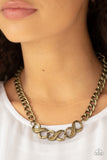 Paparazzi "Infinite Impact" Brass Necklace & Earring Set Paparazzi Jewelry