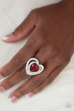 Paparazzi "What The Heart Wants" Red Ring Paparazzi Jewelry