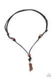 Paparazzi "Midnight Meteorite" Copper Bead Black Leather Cord Mens Necklace Paparazzi Jewelry