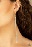 Paparazzi "Shimmery Streamers" Silver Earrings Paparazzi Jewelry