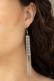 Paparazzi "Rhinestone Romance" White Earrings Paparazzi Jewelry