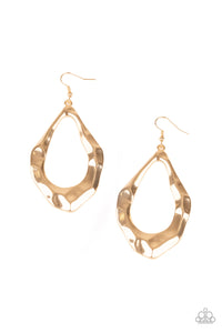 Paparazzi "Industrial Imperfection" Gold Earrings Paparazzi Jewelry