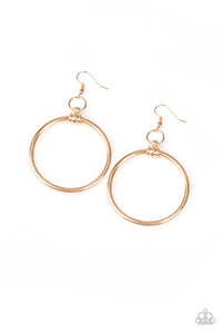 Paparazzi "Total Focus" Gold Earrings Paparazzi Jewelry