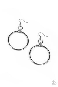 Paparazzi "Total Focus" Black Earrings Paparazzi Jewelry