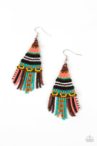 Paparazzi "Beaded Bohemian" Brown Earrings Paparazzi Jewelry