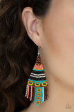 Paparazzi "Beaded Bohemian" Brown Earrings Paparazzi Jewelry