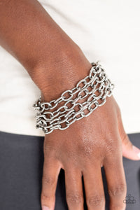 Paparazzi "Fast Ball" Silver Bracelet Paparazzi Jewelry