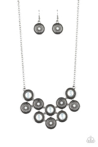 Paparazzi VINTAGE VAULT "Whats Your Star Sign?" Exclusive White Necklace & Earring Set Paparazzi Jewelry