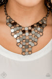 Paparazzi "Net Result" FASHION FIX Black Necklace & Earring Set Paparazzi Jewelry