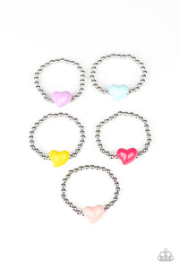 Girl's Starlet Shimmer 190XX Multi Heart Set of 5 Bracelets Paparazzi Jewelry