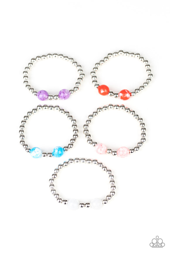 Girl's VINTAGE VAULT Starlet Shimmer 189XX Multi Bead Set of 5 Bracelets Paparazzi Jewelry