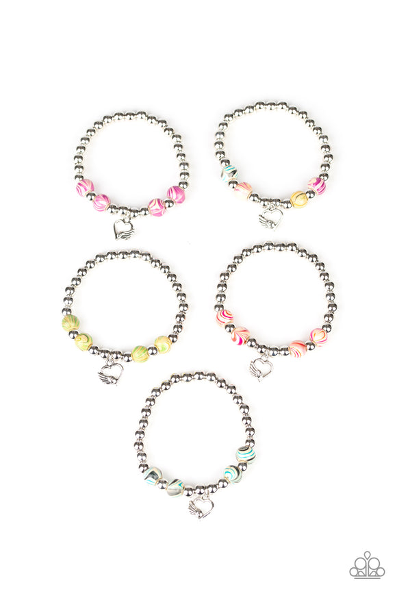 Girl's Starlet Shimmer 5 for $5 198XX Multi Heart Bracelets Paparazzi Jewelry