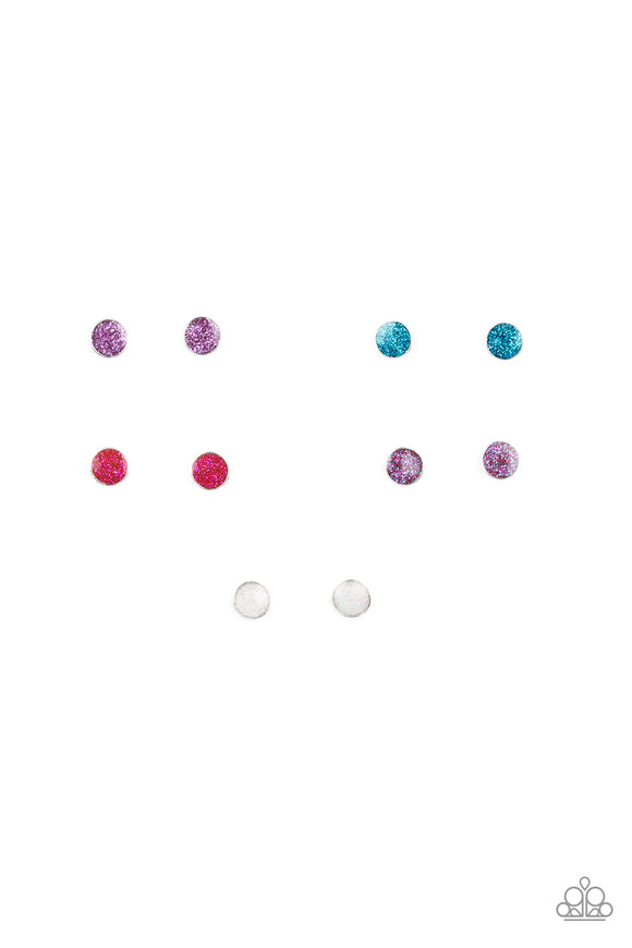 Girl's Starlet Shimmer 10 for $10 272XX Multi Color Sparkle Stud Silver Post Earrings Paparazzi Jewelry