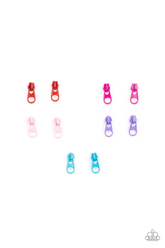 Girl's Starlet Shimmer 276XX Multi Zipper Set of 5 Earrings Paparazzi Jewelry