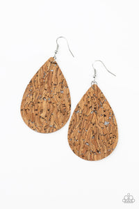 Paparazzi "Cork It Over" Silver Earrings Paparazzi Jewelry