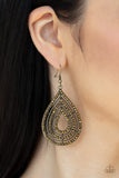 Paparazzi "5th Avenue Attraction" Brass Earrings Paparazzi Jewelry