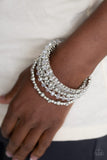 Paparazzi "ICE Knowing You" White Bracelet Paparazzi Jewelry