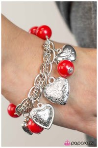 Paparazzi "Heart of Hearts" Red Bracelet Paparazzi Jewelry