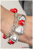 Paparazzi "Heart of Hearts" Red Bracelet Paparazzi Jewelry