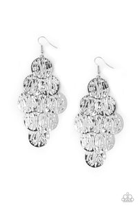 Paparazzi "Uptown Edge" Silver Earrings Paparazzi Jewelry