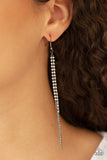 Paparazzi VINTAGE VAULT "REIGN Check" Black Earrings Paparazzi Jewelry