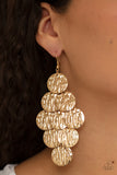 Paparazzi VINTAGE VAULT "Uptown Edge" Gold Earrings Paparazzi Jewelry