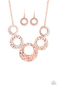 Paparazzi "Mildly Metro" Copper Necklace & Earring Set Paparazzi Jewelry