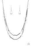 Paparazzi "A Pipe Dream" Silver Necklace & Earring Set Paparazzi Jewelry