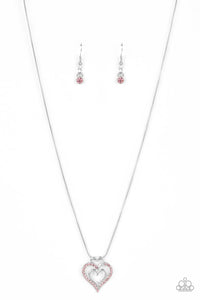 Paparazzi "Triple the Beat" Pink Necklace & Earring Set Paparazzi Jewelry