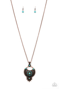 Paparazzi "Solar Energy" Blue Necklace & Earring Set Paparazzi Jewelry