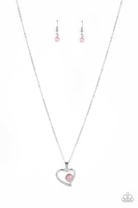 Paparazzi "Heart Full of Love" Pink Necklace & Earring Set Paparazzi Jewelry
