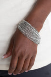 Paparazzi "Pour Me Another" White Bracelet Paparazzi Jewelry