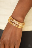 Paparazzi "Dizzyingly Demure" Gold Bracelet Paparazzi Jewelry