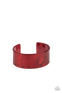 Paparazzi VINTAGE VAULT "Glaze Over" Red Bracelet Paparazzi Jewelry