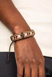 Paparazzi "The Alpinist" Multi Color Textile Leather Sliding Knot Bracelet Paparazzi Jewelry