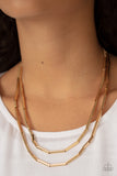 Paparazzi "A Pipe Dream" Gold Necklace & Earring Set Paparazzi Jewelry