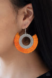 Paparazzi VINTAGE VAULT "Fringe Fanatic" Orange Earrings Paparazzi Jewelry