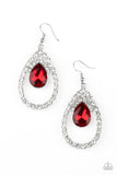 Paparazzi "Trendsetting Twinkle" Red Earrings Paparazzi Jewelry