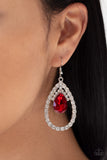 Paparazzi "Trendsetting Twinkle" Red Earrings Paparazzi Jewelry