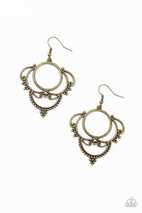 Paparazzi VINTAGE VAULT "Metallic Macrame" Brass Earrings Paparazzi Jewelry