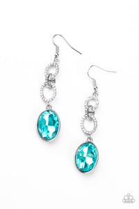 Paparazzi "Extra Ice Queen" Blue Earrings Paparazzi Jewelry