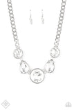 Paparazzi "All The Worlds My Stage" FASHION FIX White Necklace & Earring Set Paparazzi Jewelry